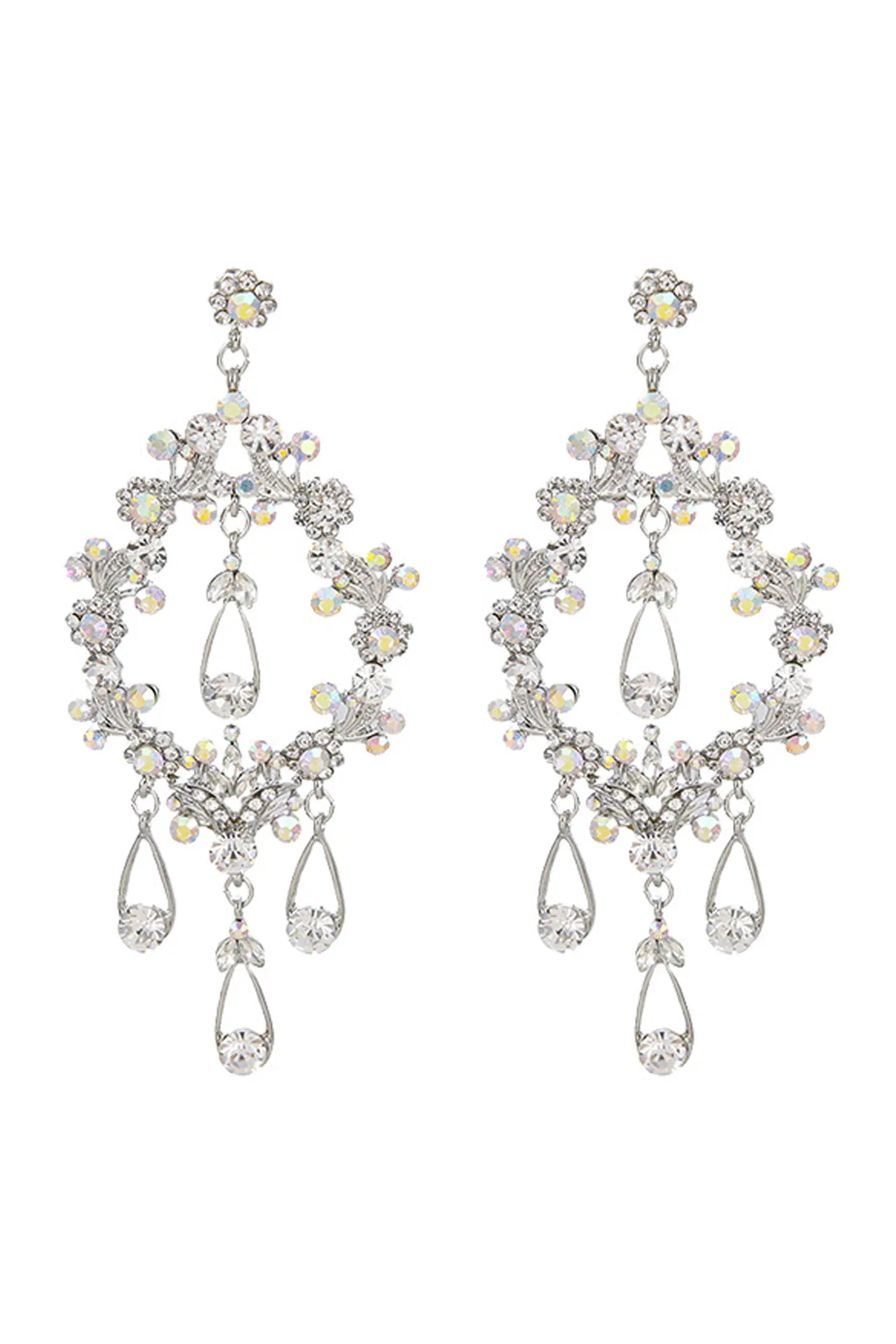 DALIA - Silver Diamond Earrings