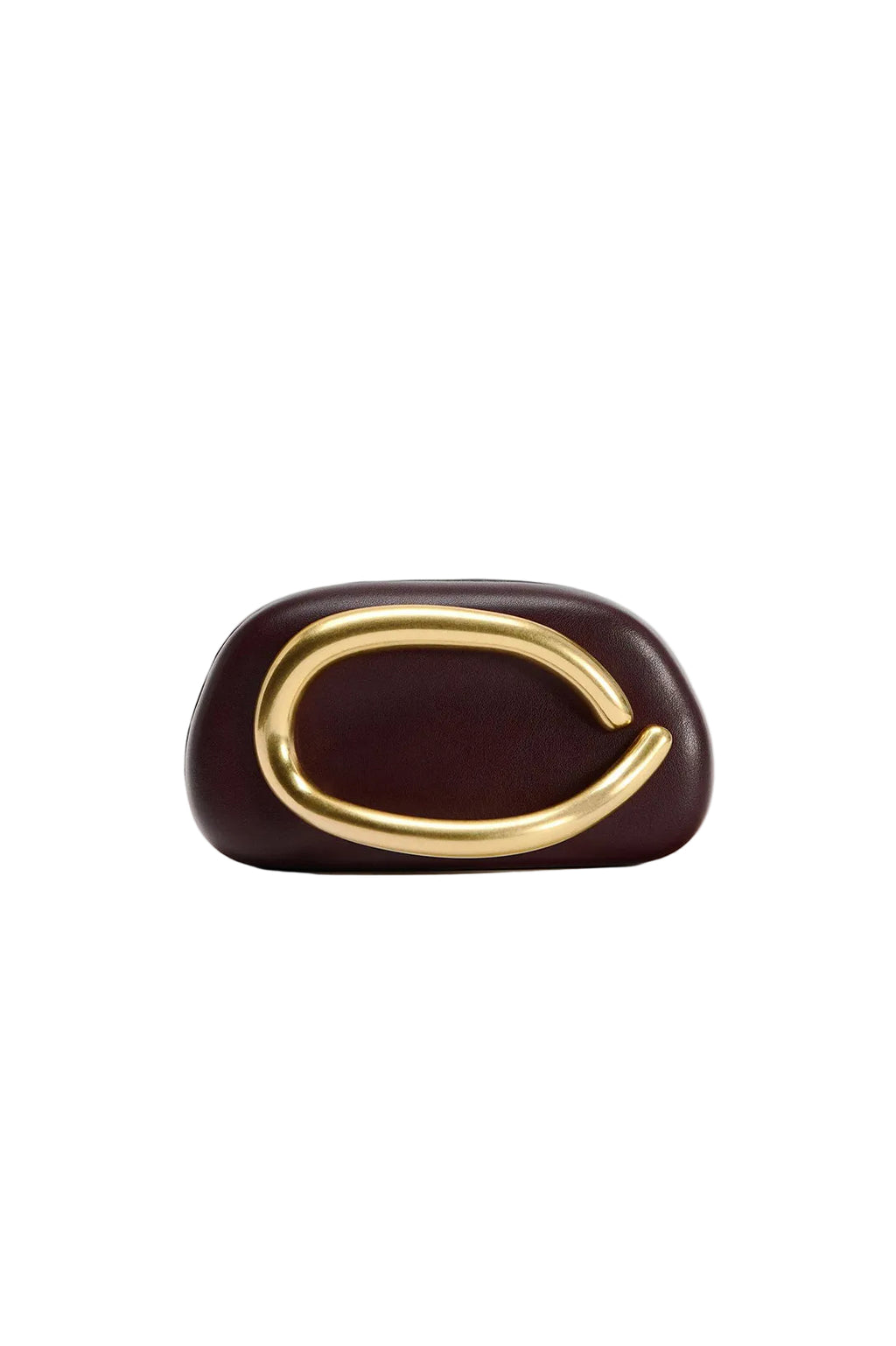 DALIA - Metal Box Bag in Burgundy