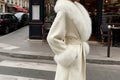 DALIA - Woolen Coat Women Chic Long - White