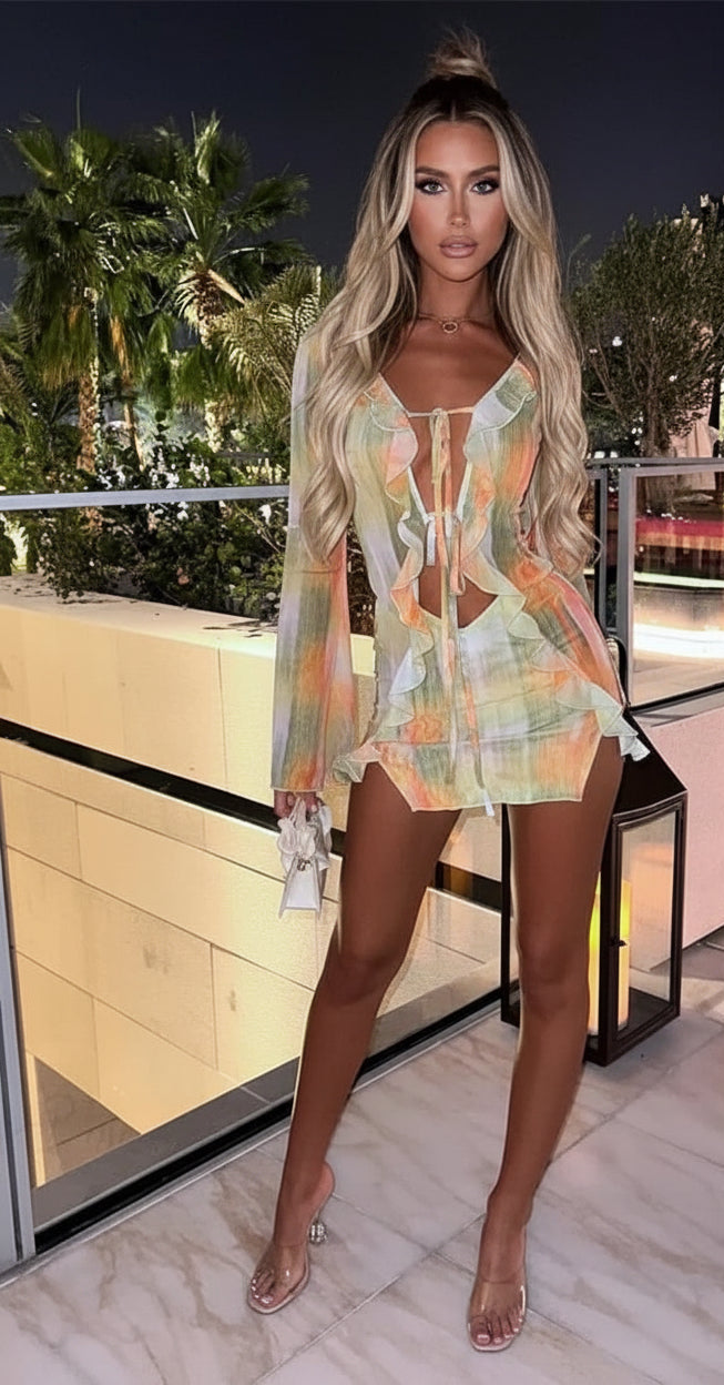 DALIA - Dreamy Mini Dress - Green