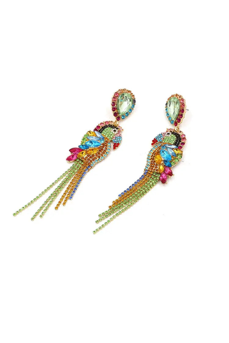 DALIA - Parrot Diamante Earrings