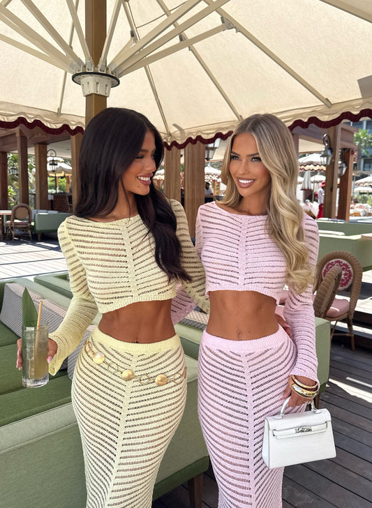 DALIA - Premium Knit Two Piece - Yellow