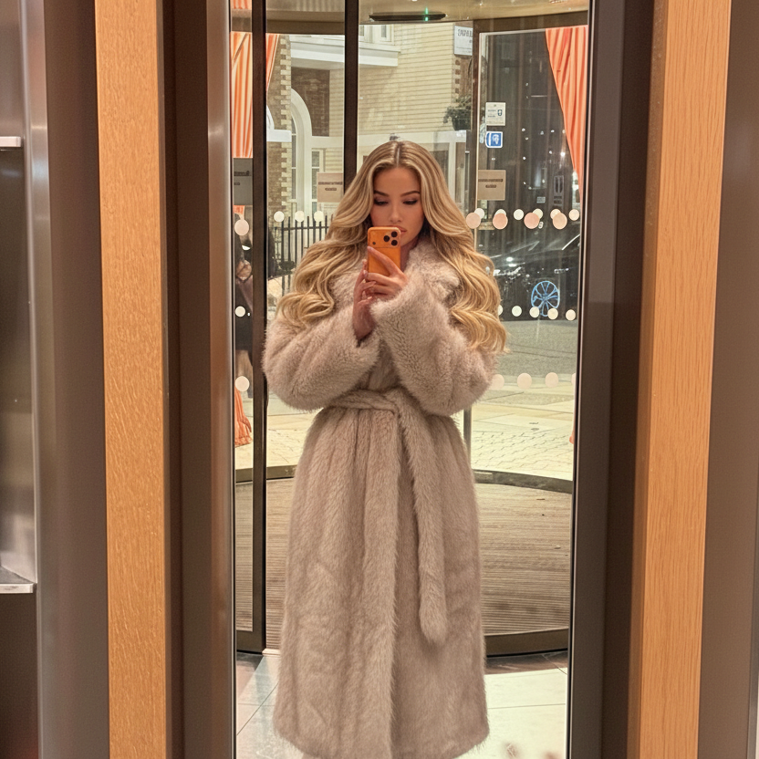 DALIA - Long Faux Fur Coat