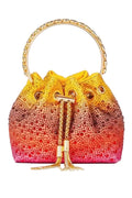 DALIA - Multicolored Crystal Embellished Bucket Bag