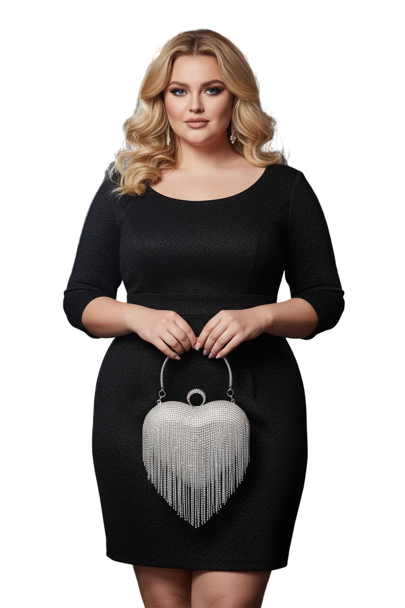 DALIA - Heart Tassel Dinner Bag