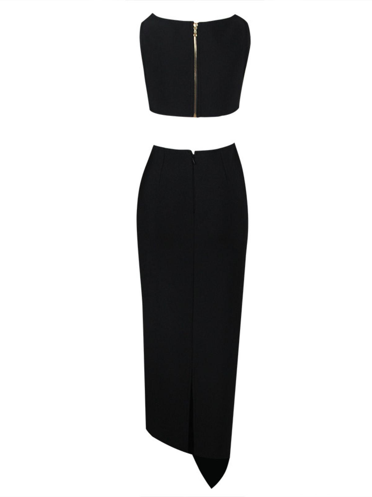 DALIA - Cut Out Bandage Set In Black