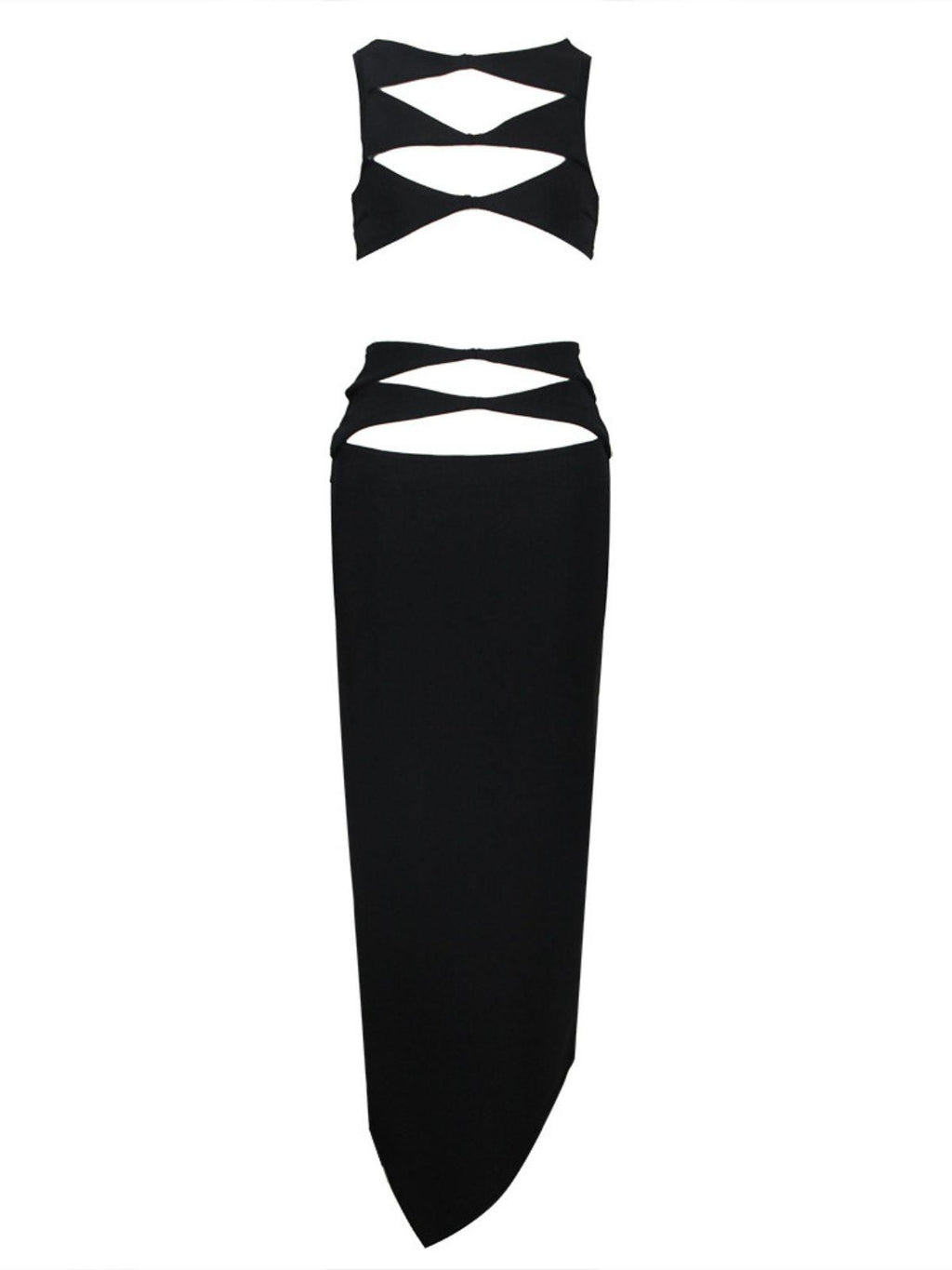 DALIA - Cut Out Bandage Set In Black