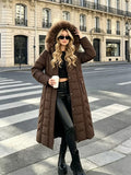 DALIA – Winter Puffer Coat - Coffee Brown