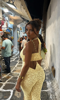 DALIA - Capri Jumpsuit - Light Yellow