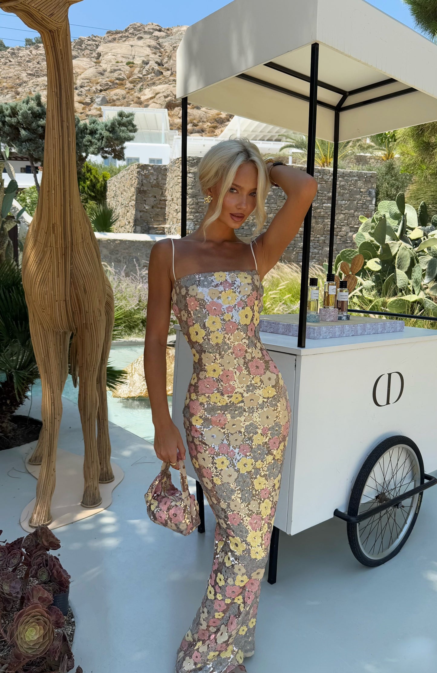 DALIA - Flower Dress - Champagne