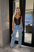 DALIA - Faux Leather Corset