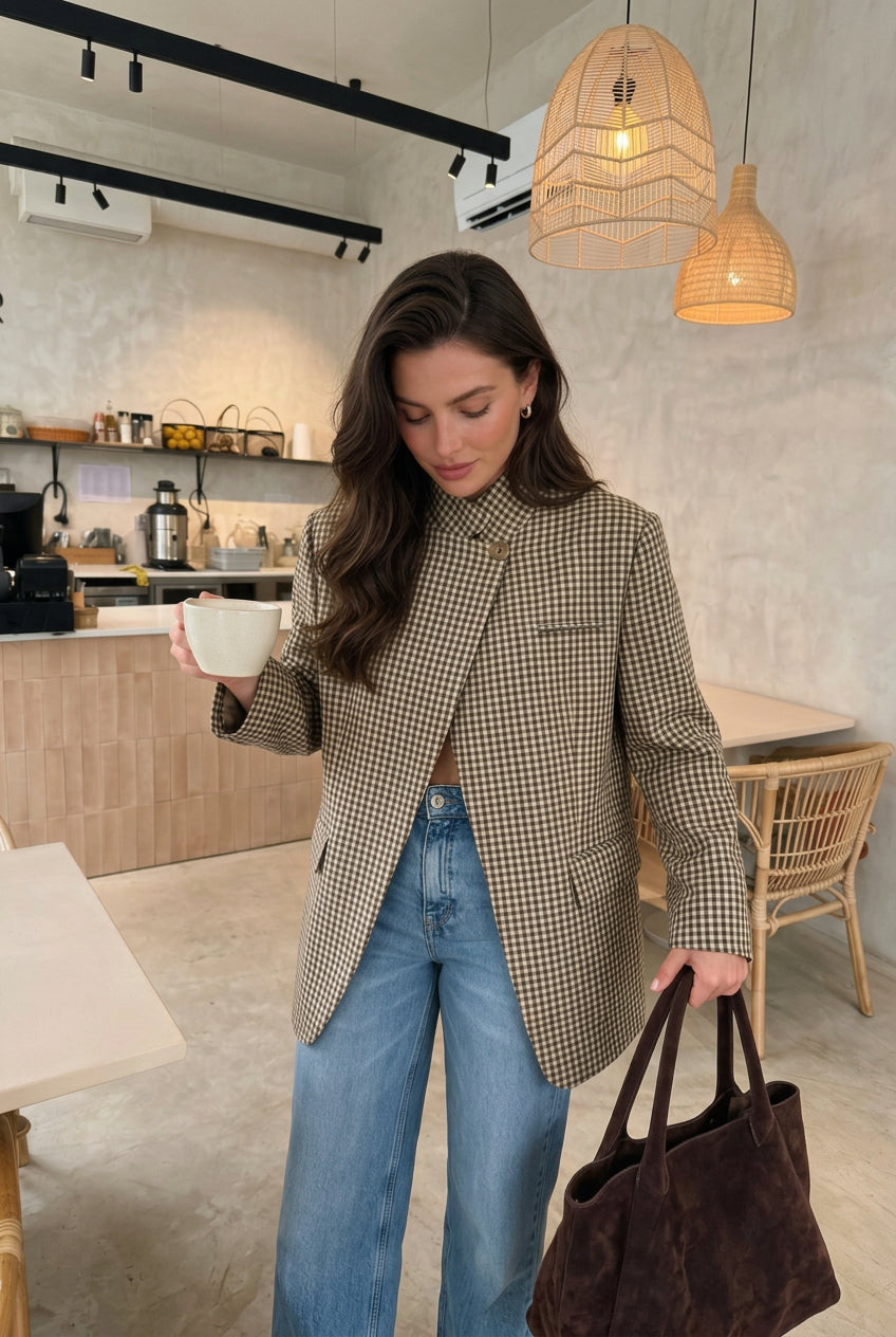 DALIA – Checkered Blazer