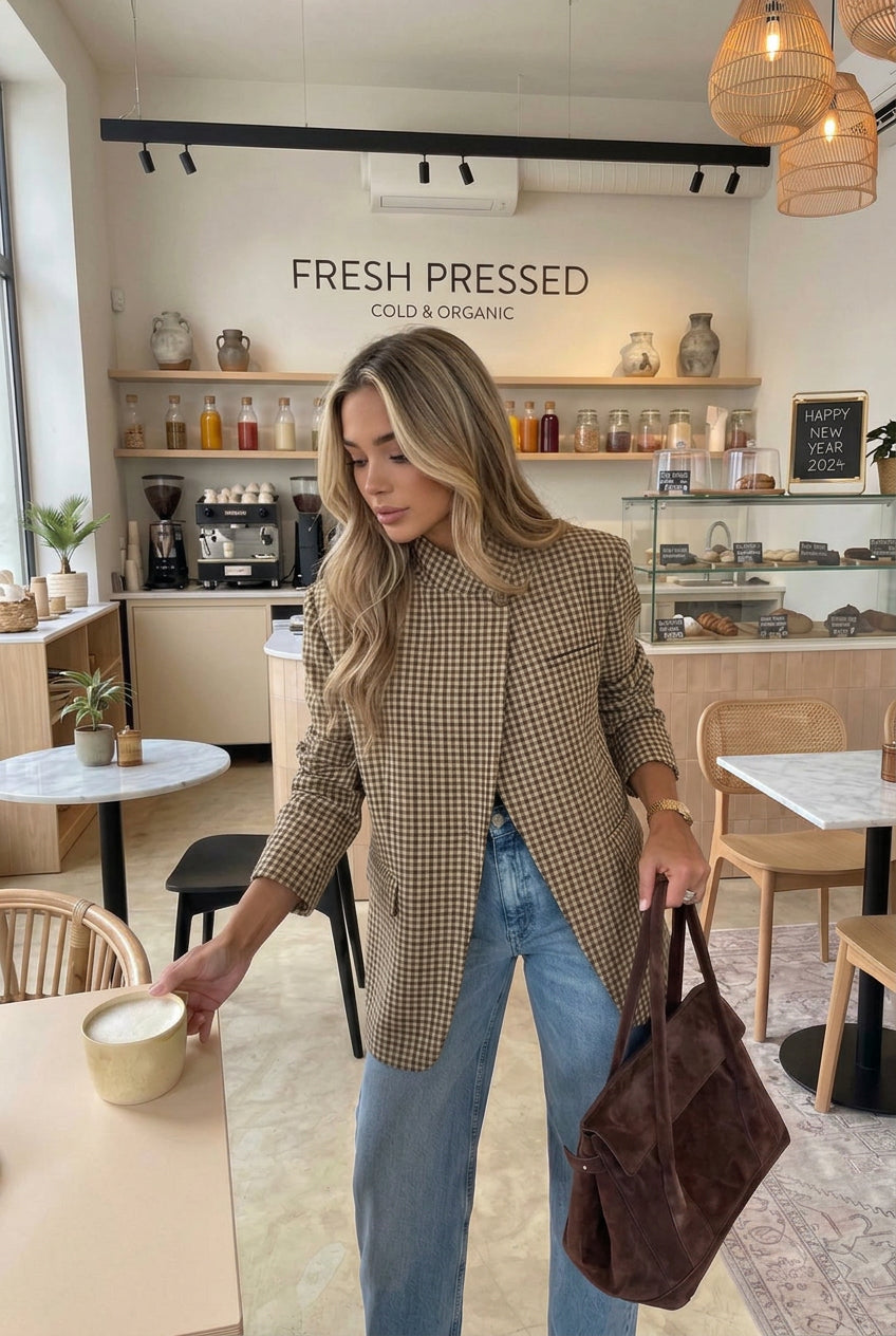 DALIA – Checkered Blazer