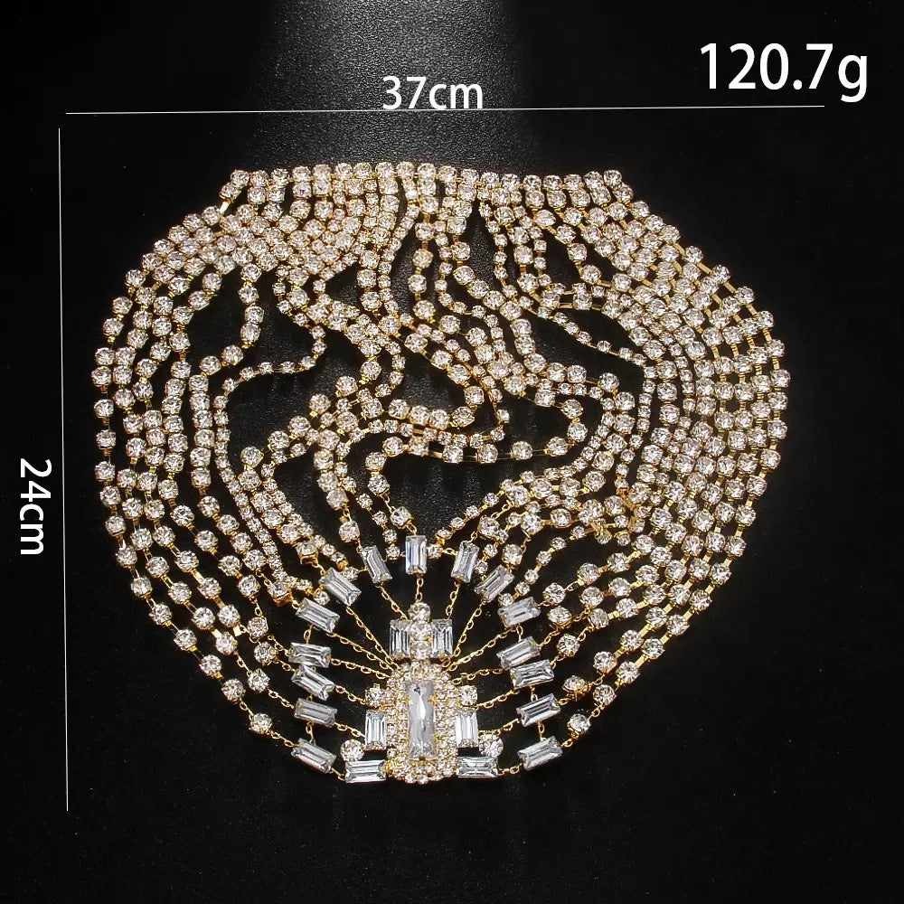 DALIA -  Layered Crystal Headband - Gold