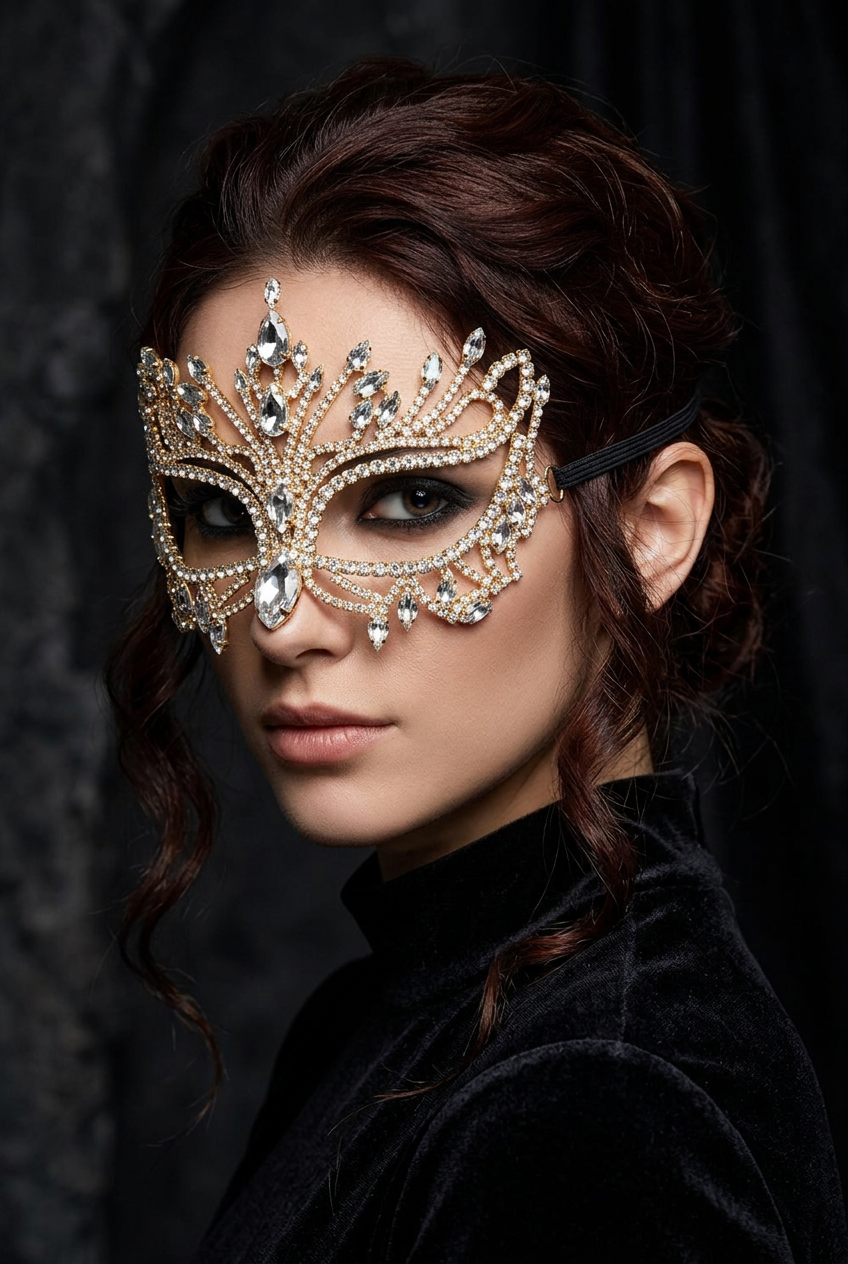 DALIA - Luxury Rhinestone Masquerade Mask