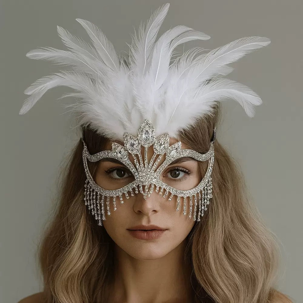 DALIA - Luxury Feather Masquerade Mask