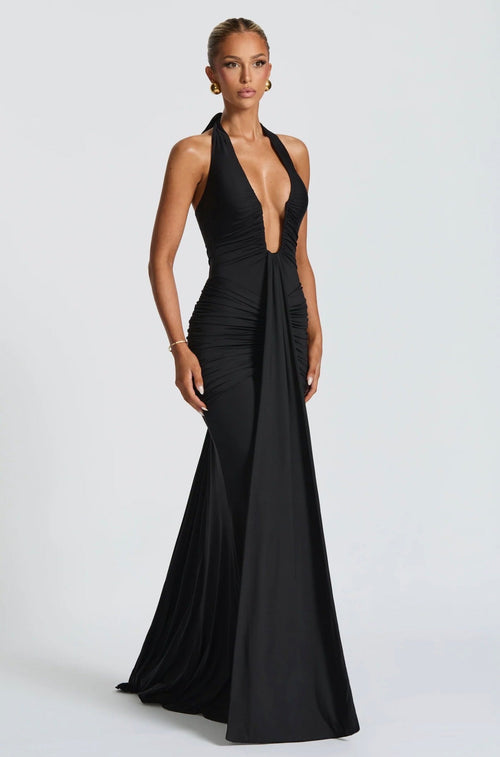 DALIA - Chique lange jurk met V-hals