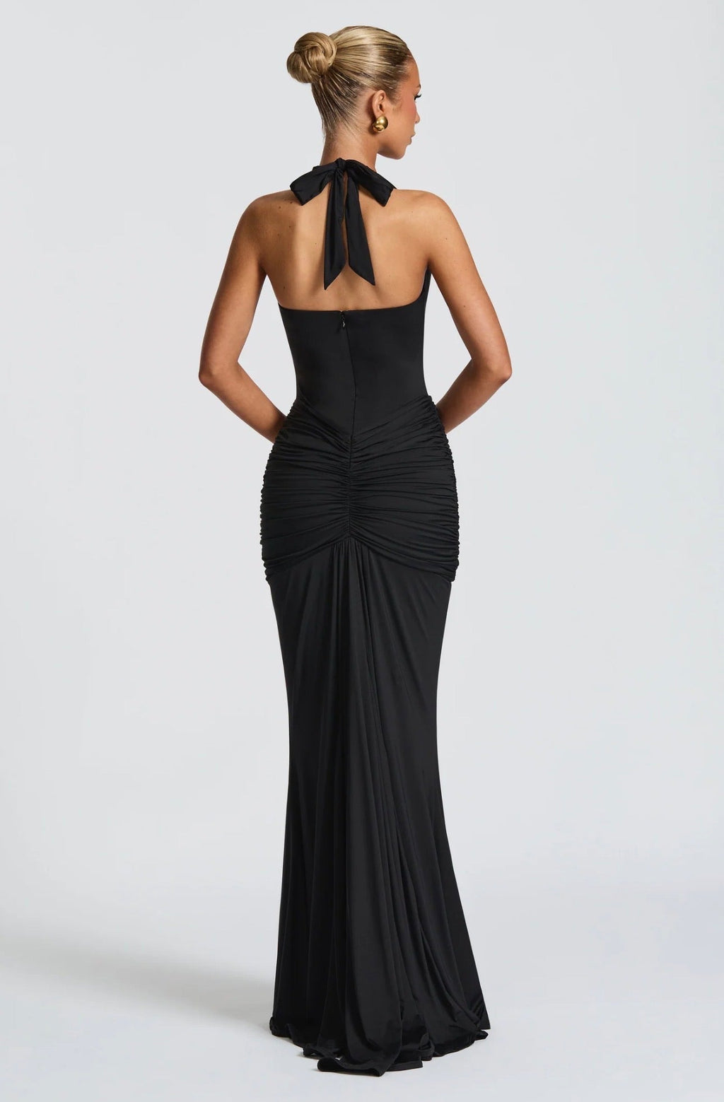 DALIA - Chic Long V-Cut Dress