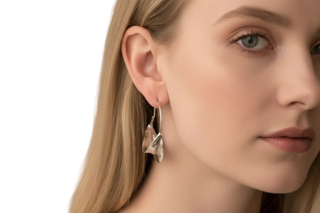 Kolczyki Alina Irregular Leaf 