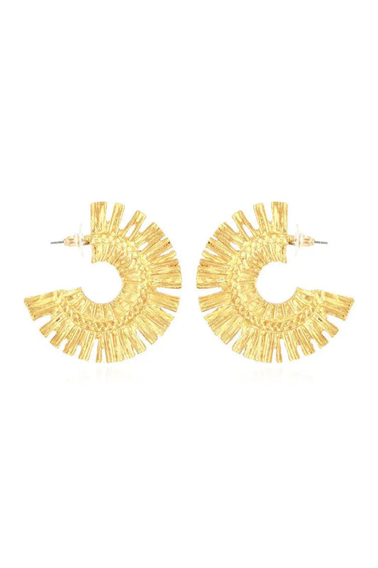 DALIA- Złote kolczyki półkoliste