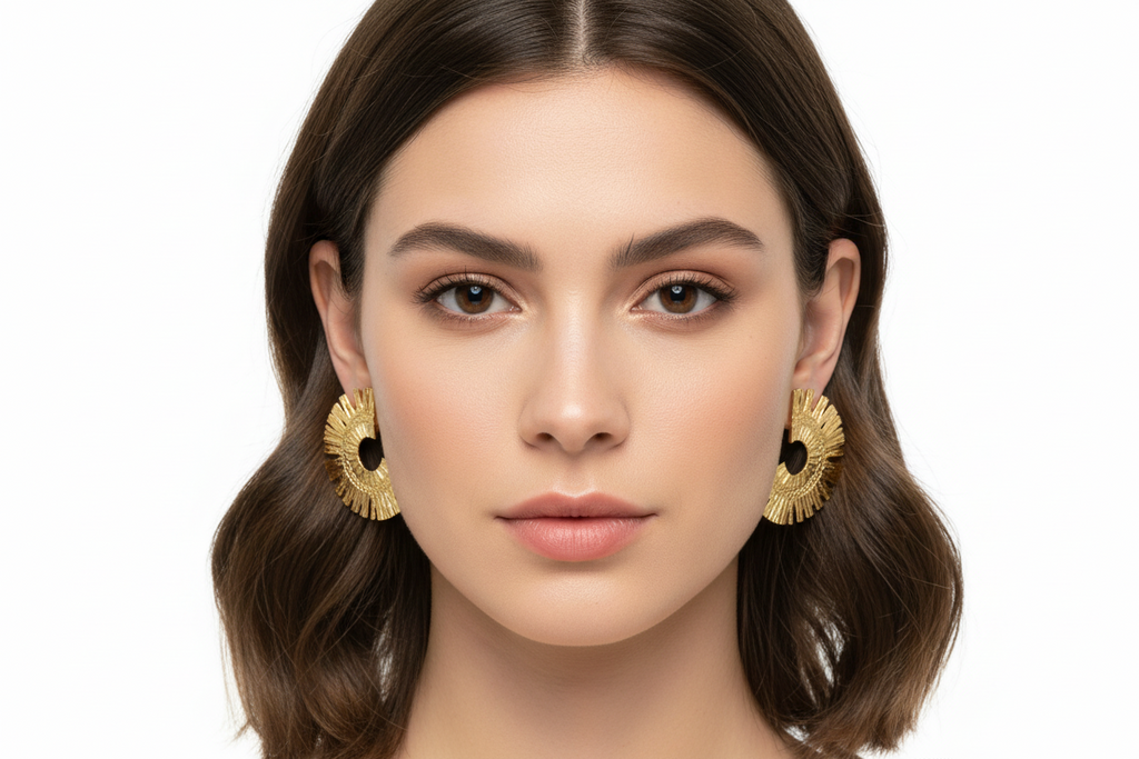 DALIA- Golden Semicircle Earrings