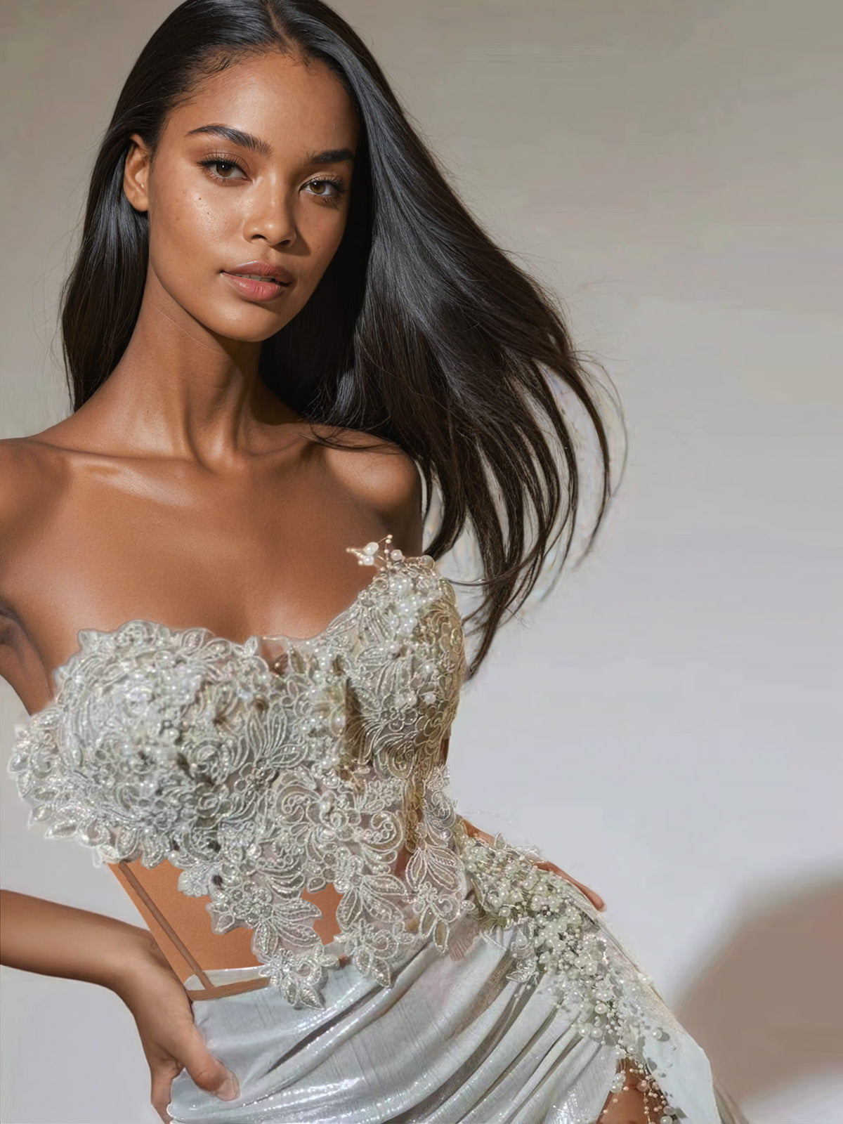 DALIA - Exclusive Strapless Ruched Skirt Set