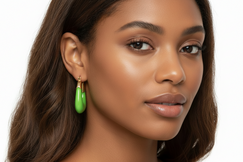 DALIA - Maelira Green Resin Earrings