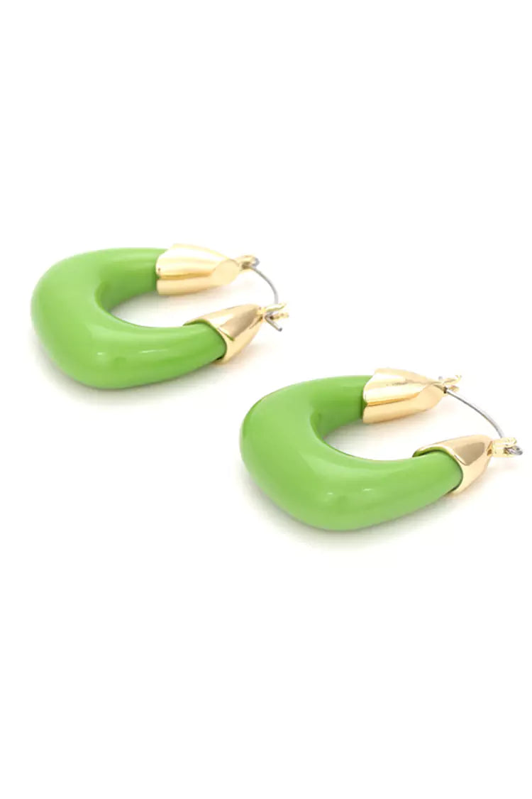 DALIA - Maelira Green Resin Earrings
