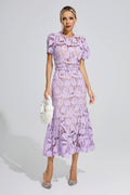 DALIA - Lace Mermaid Maxi Dress - Purple