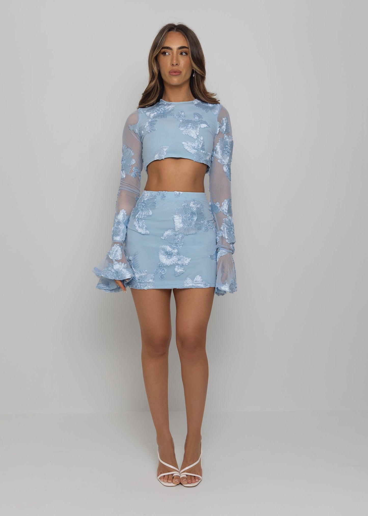 DALIA - Love Ignited Long Sleeve Two Piece - Blue