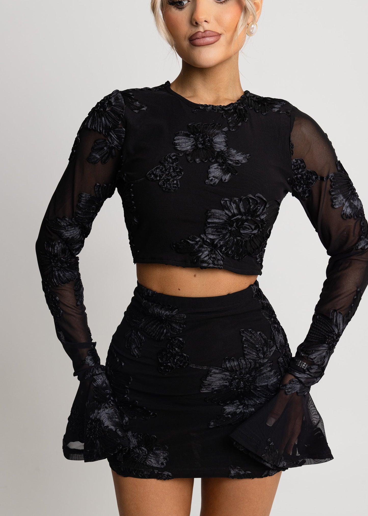 DALIA - Love Ignited Long Sleeve Two Piece - Black