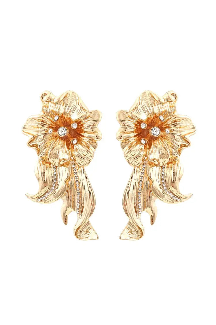 DALIA - Golden Flower Earrings