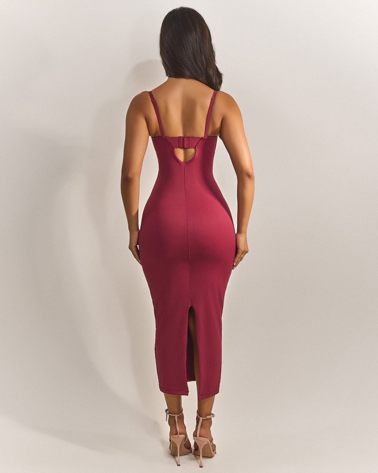 DALIA - Sculpt Midaxi - Red