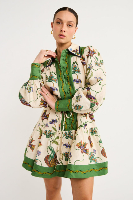 DALIA - Balloon Sleeve Mini Dress