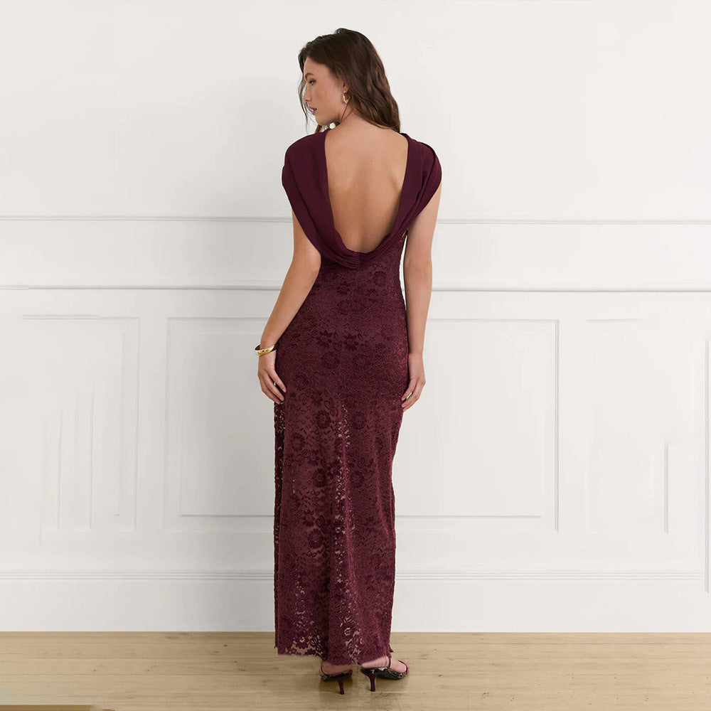 DALIA - Party Vintage Lace Maxi Dress