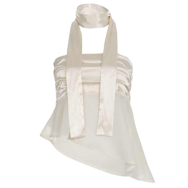 DALIA - Romantic Gathered Sheer Tube Top