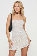 DALIA - Vintage Party Daily Alluring Strapless Lace Mini Dress