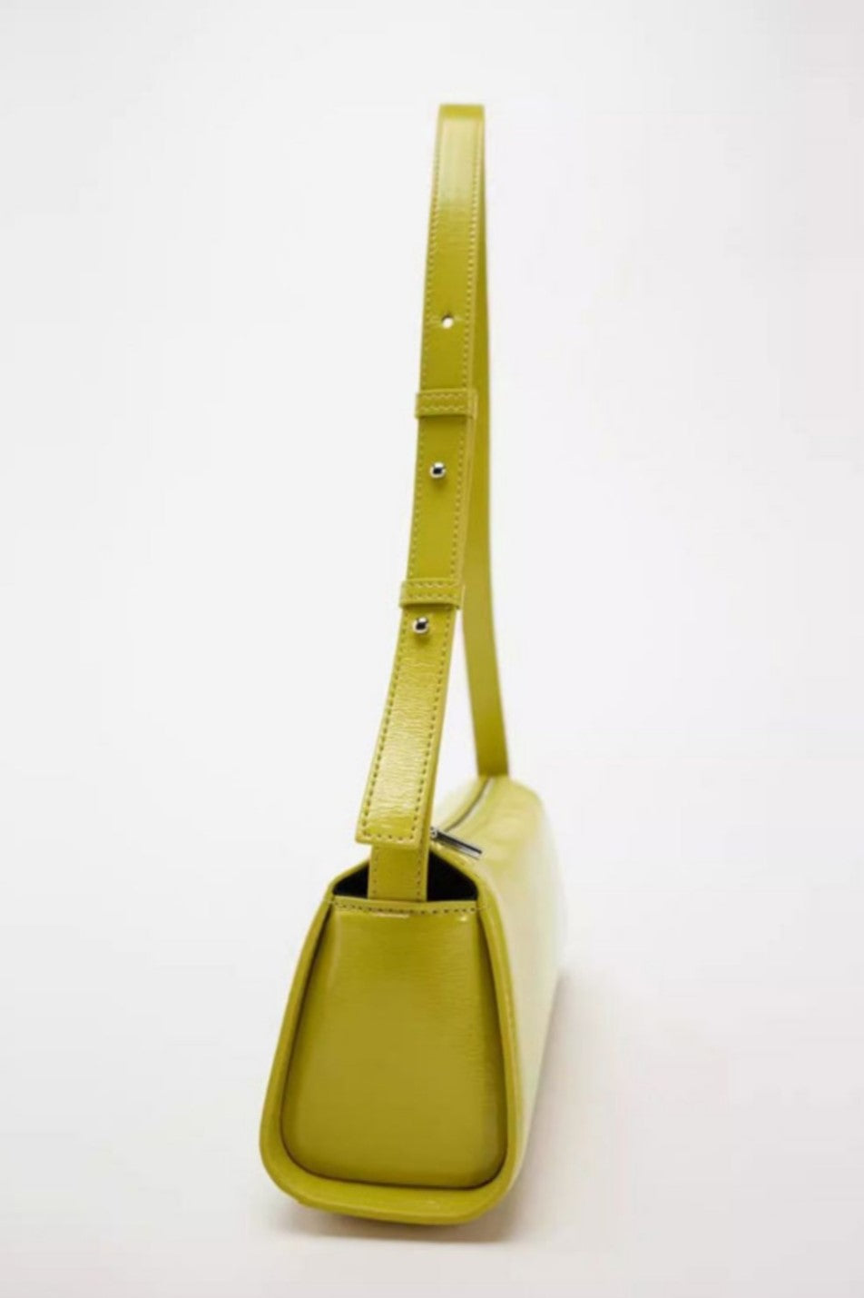 Avalyne spiegelende leren baguette tas