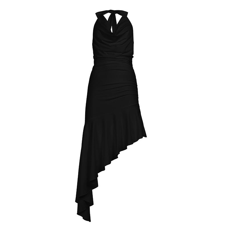 DALIA - Night Out Cool Halter Asymmetric Bodycon Dress
