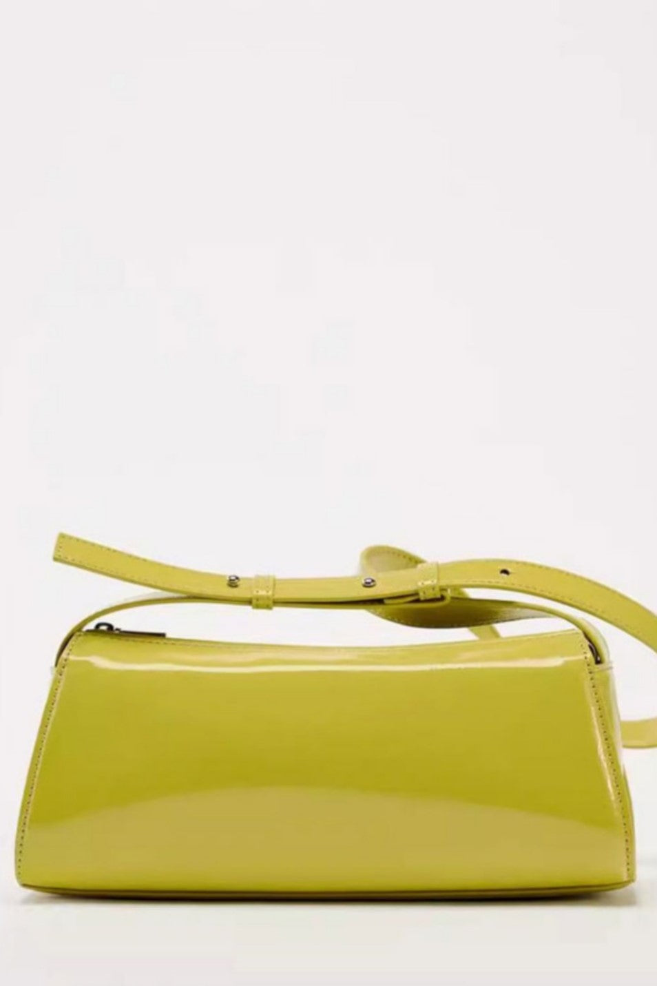 Avalyne spiegelende leren baguette tas