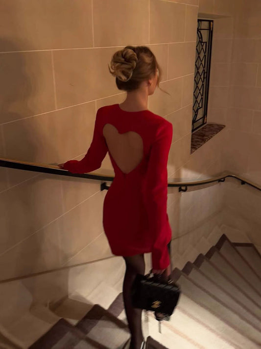 DALIA - Heart Red Mini Dress