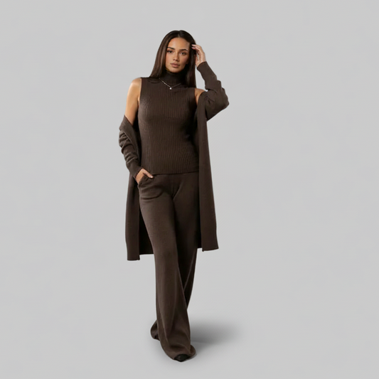 DALIA - Dwuczęściowy komplet z dzianiny Lazy Knit 