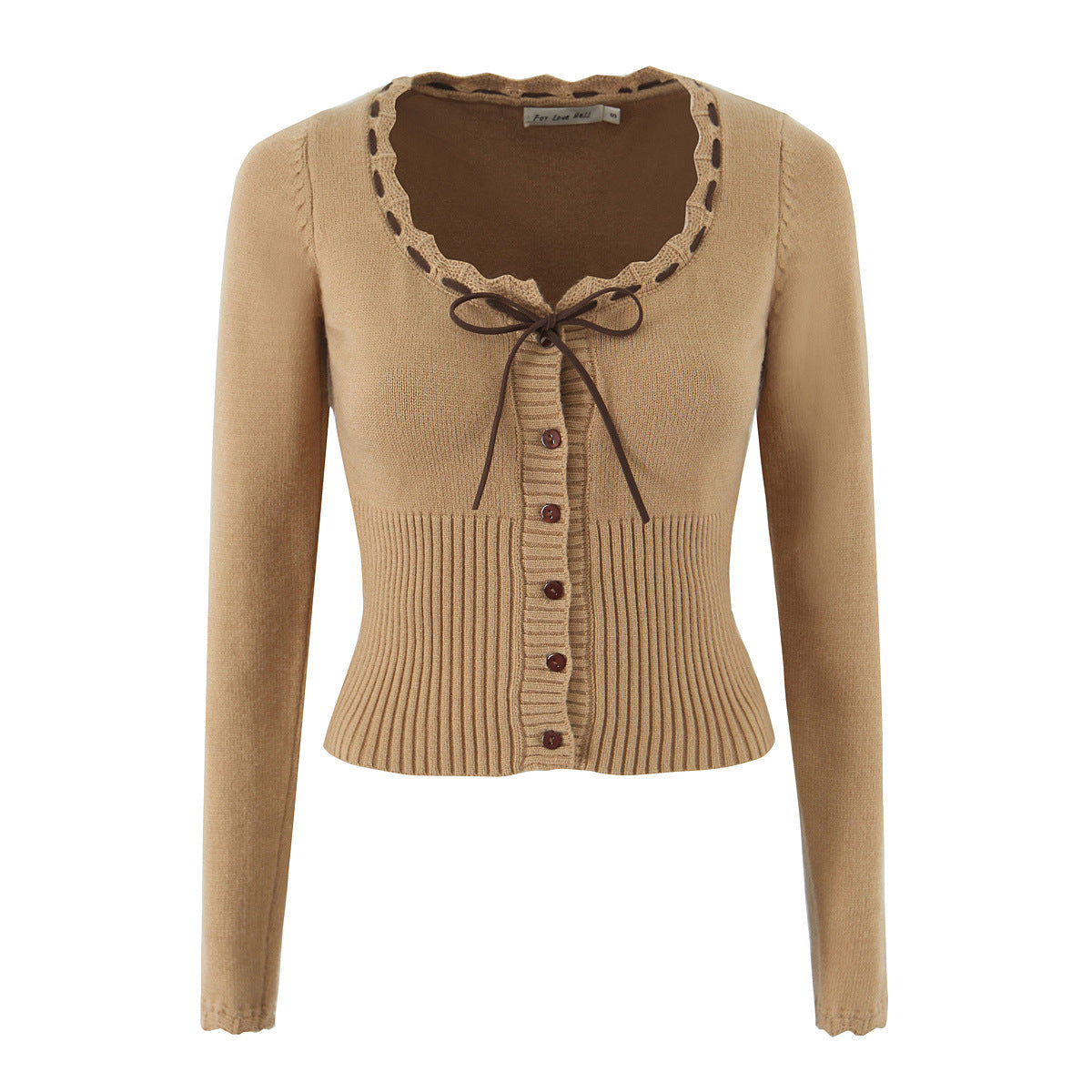 Elegant Daily Khaki Knit Set