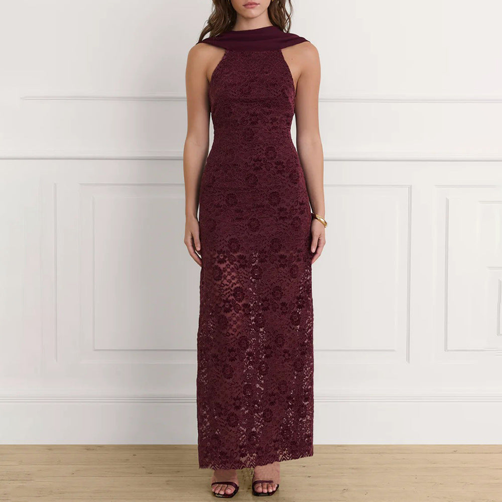 DALIA - Party Vintage Lace Maxi Dress