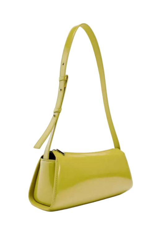 DALIA - Avalyne Mirror Leather Baguette Bag