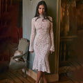 DALIA - Party Daily Charming Lace Fitted Midi Dress
