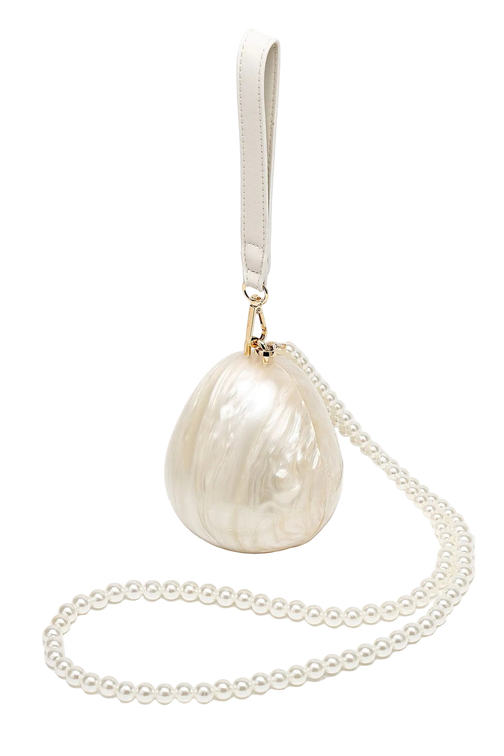 DALIA - Pearl Strap Egg Bag