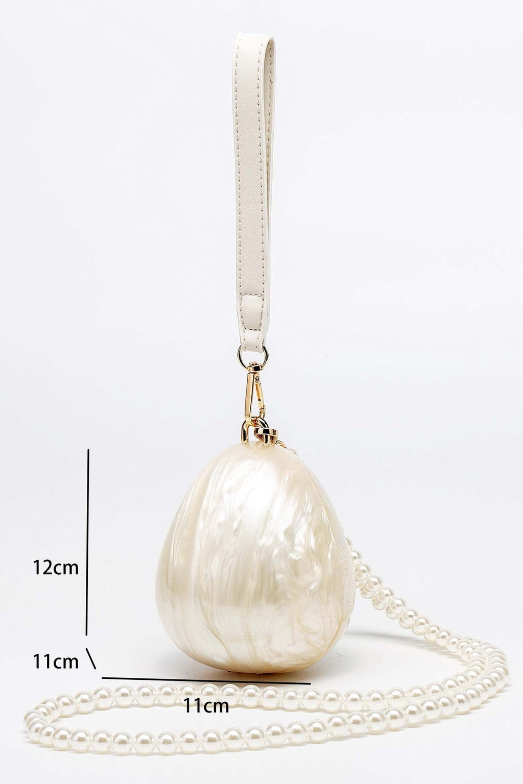 DALIA - Pearl Strap Egg Bag