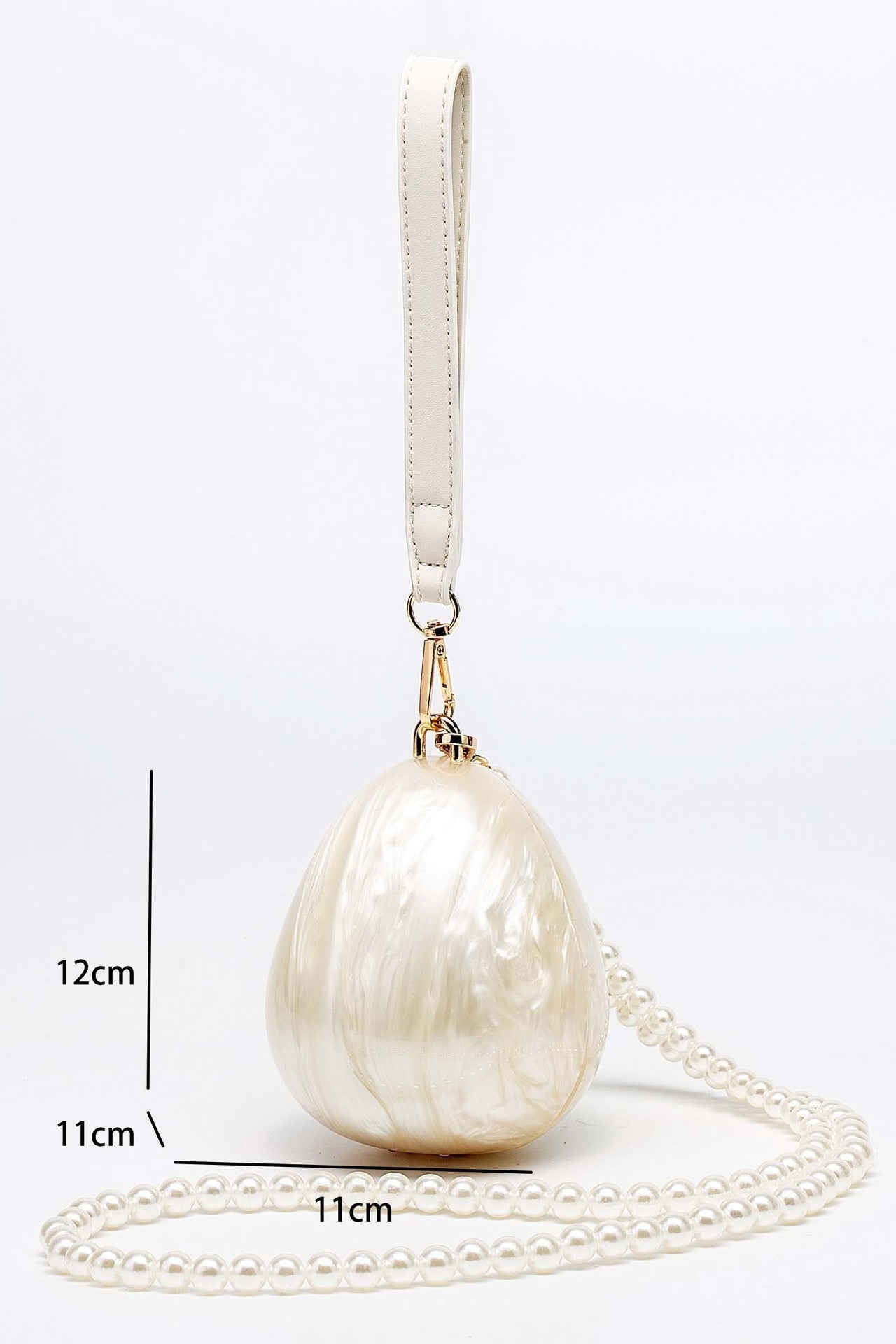 DALIA - Pearl Strap Egg Bag