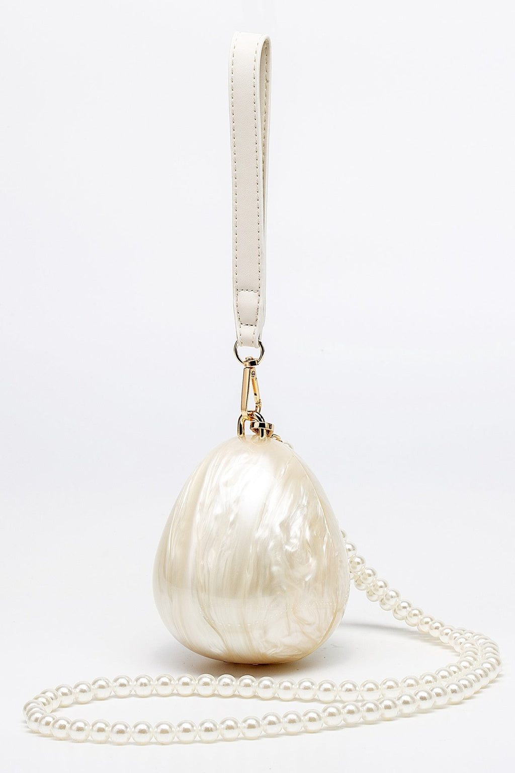 DALIA - Pearl Strap Egg Bag
